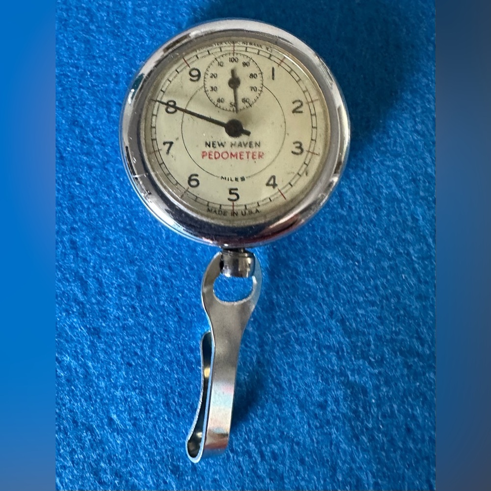 New Haven Silver Pedometer